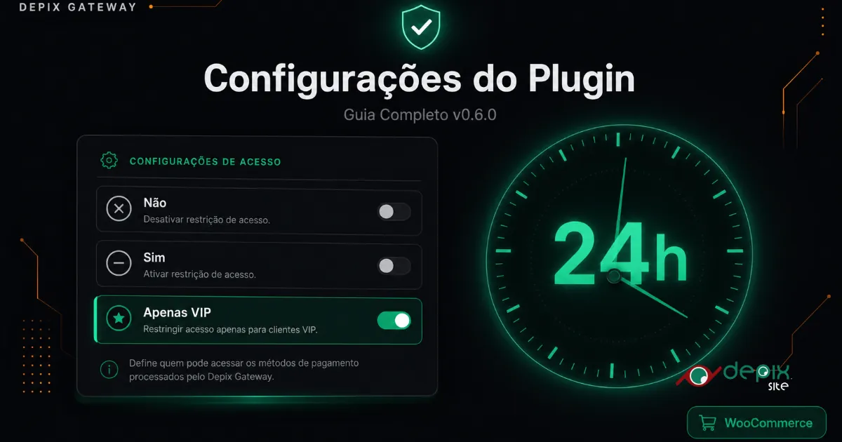 Configurações do Depix Gateway: guia completo do plugin